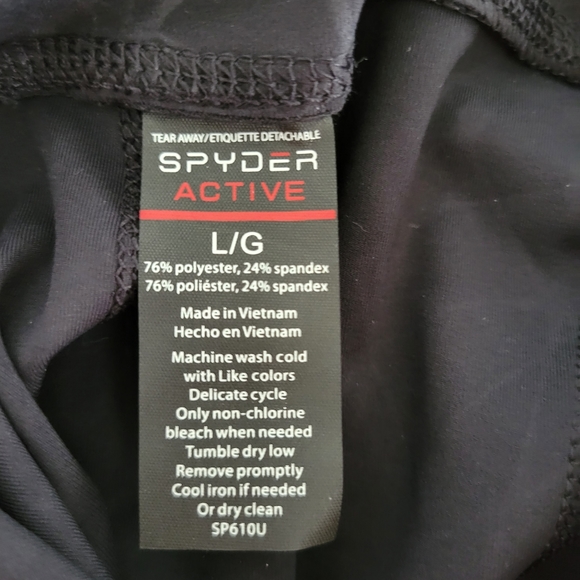 Spyder Black Web Print High Rise Active Performance Pants Leggings - Picture 8 of 9